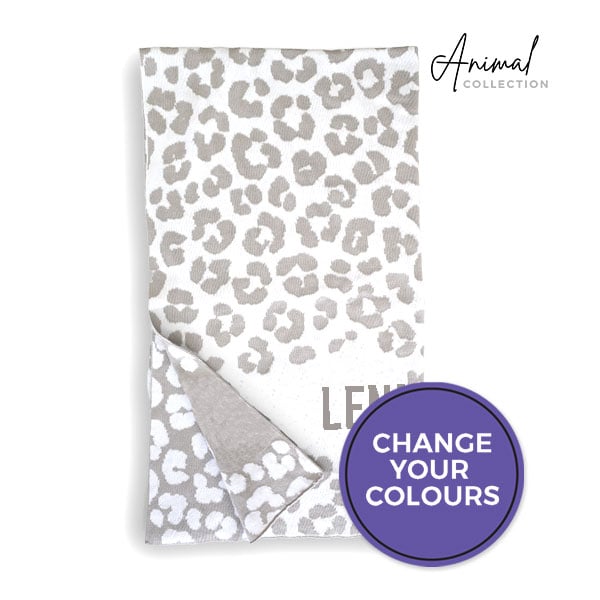 Leopard Name Blanket Leopard Name Blanket