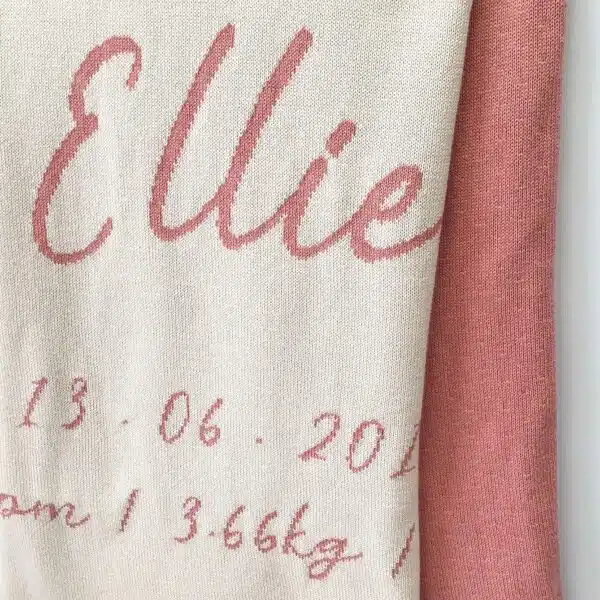 Birth Details Blanket