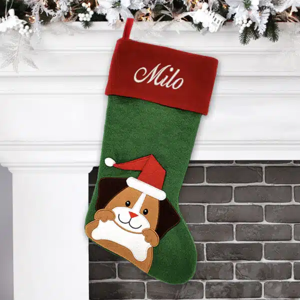 Traditional Dog Christmas Stocking