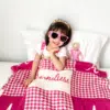 Custom Signature Gingham Blanket