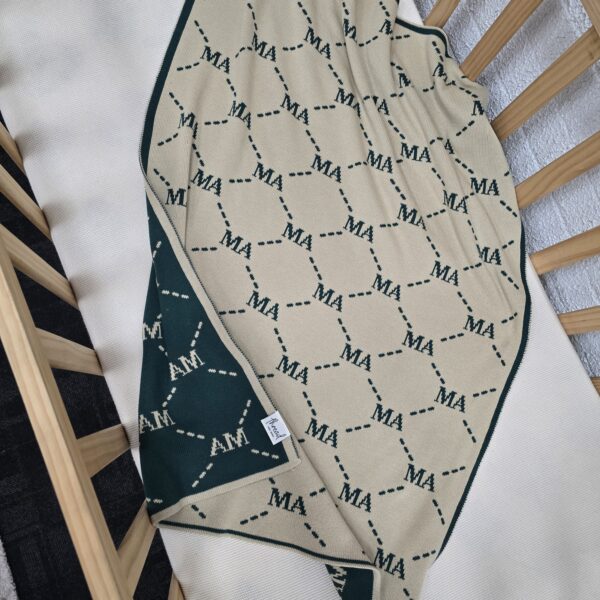 Custom Argyle Letter Blanket