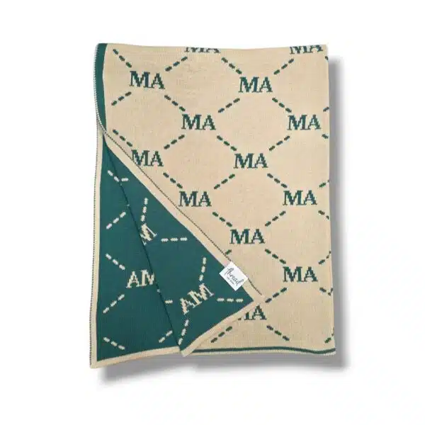 Custom Argyle Letter Blanket