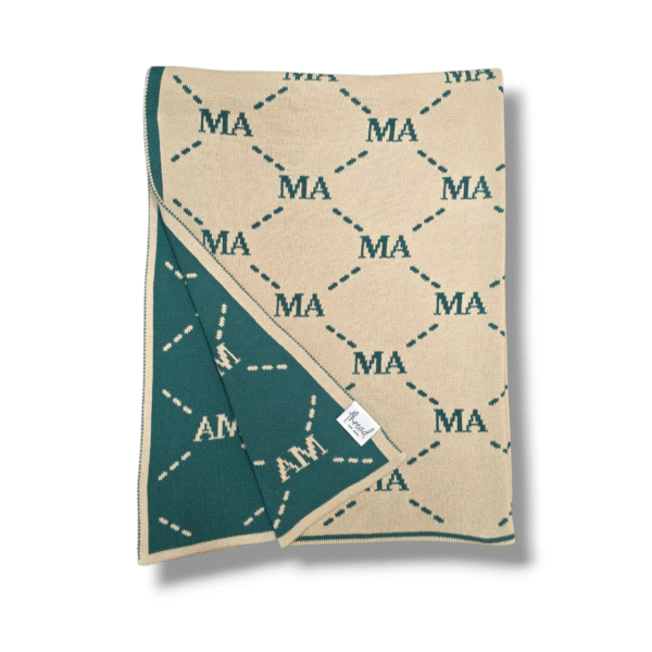 Custom Argyle Letter Blanket