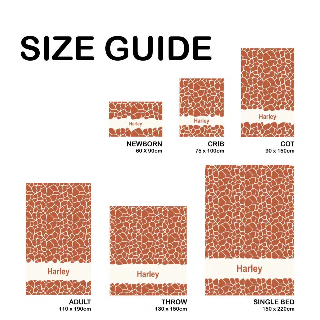 Giraffe Name Blanket