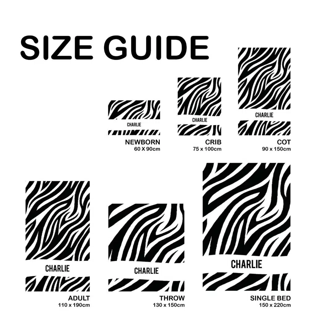 Zebra Name Blanket