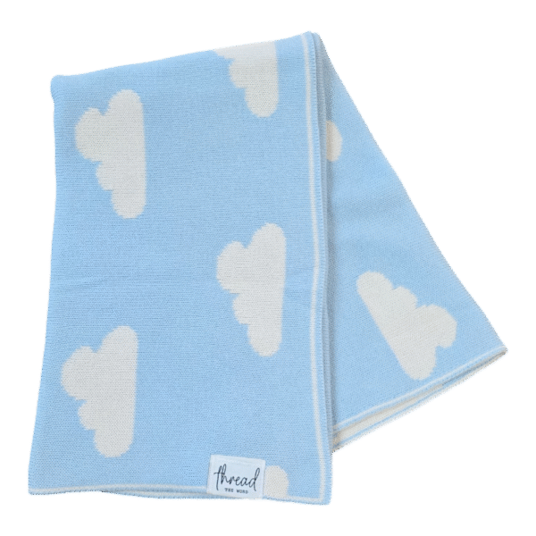 Premmie Blanket - Baby Blue Cloud
