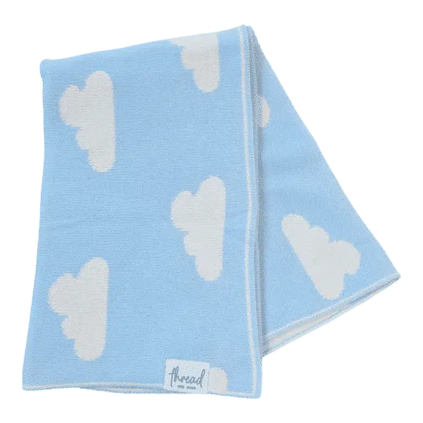Premmie Blanket - Baby Blue Cloud