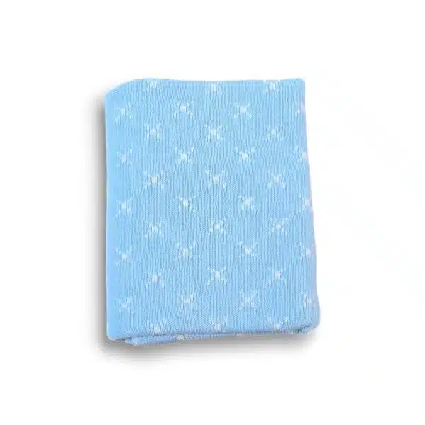 Premmie Blanket - Baby Blue Crosses