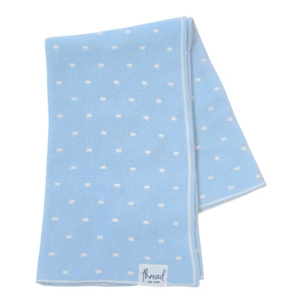 Premmie Blanket - Baby Blue Spots