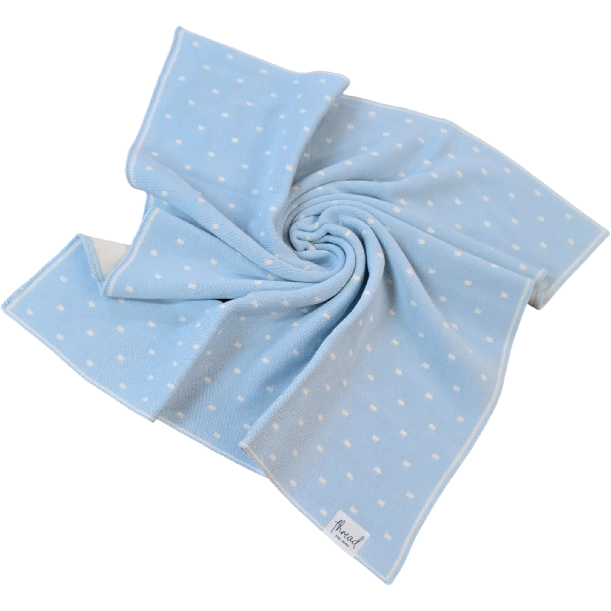 Premmie Blanket – Baby Blue Spots