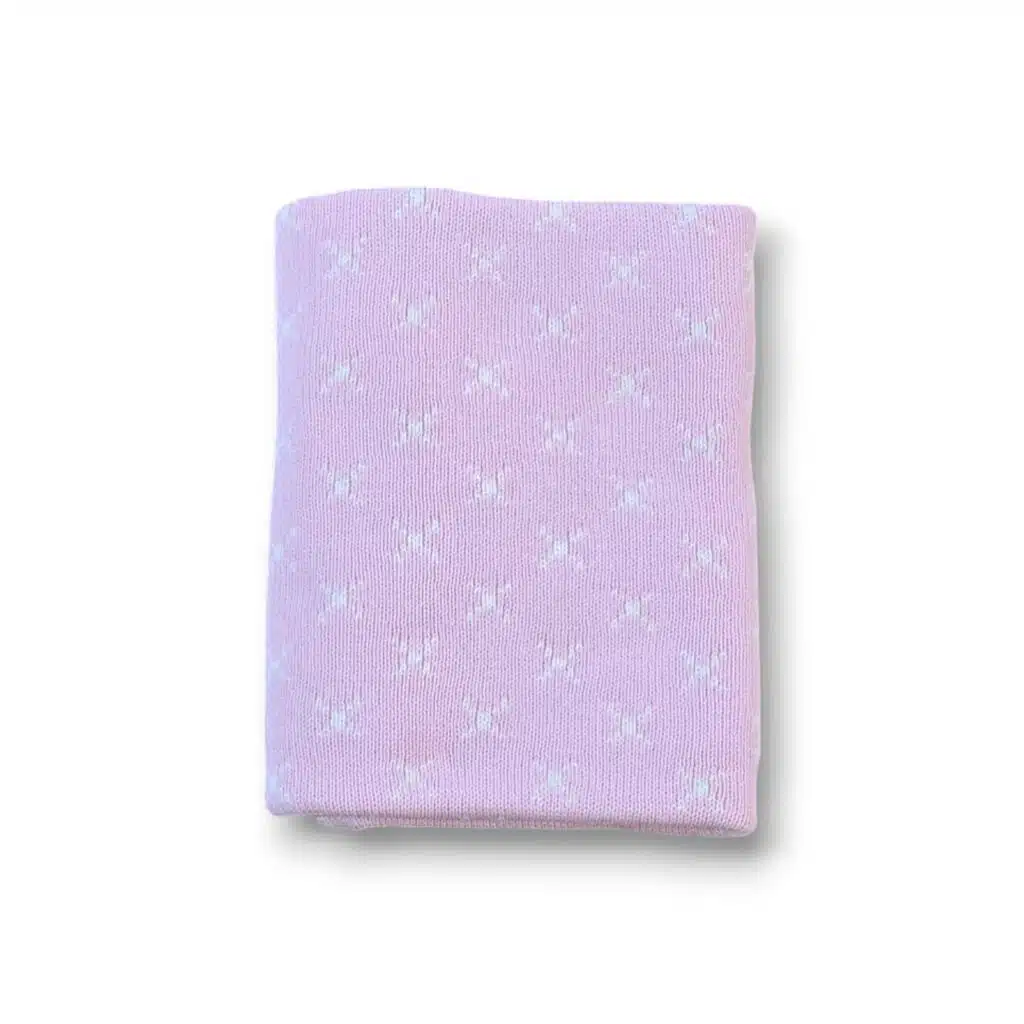 Premmie Blanket - Baby Pink Crosses