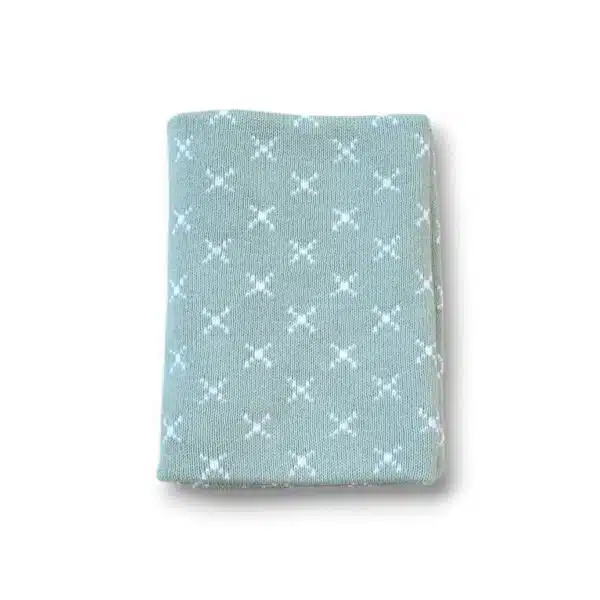 Premmie Blanket - Sage Crosses