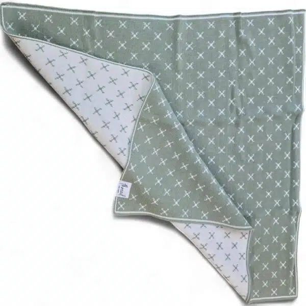 Premmie Blanket - Sage Crosses