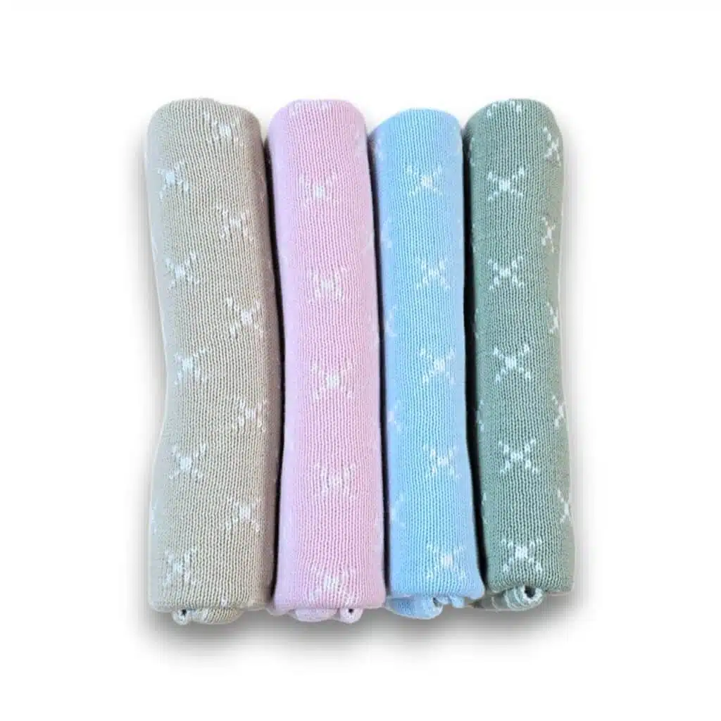 Premmie Blanket - Sage Crosses