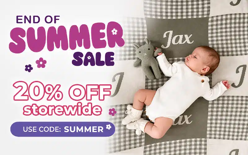 End of Summer Sale, 20% off storewide, use code SUMMER